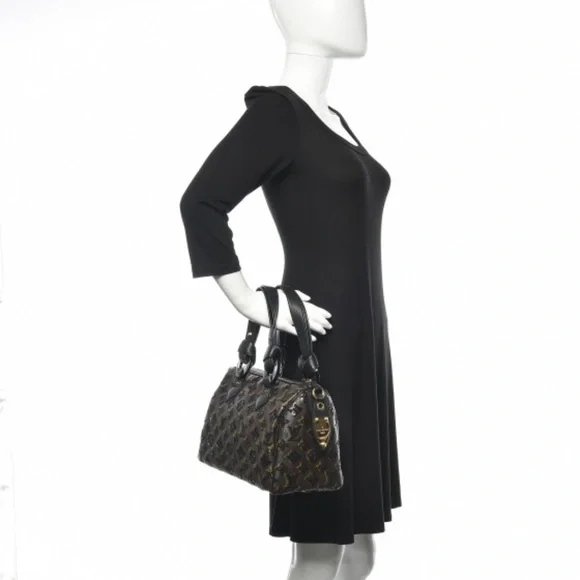 Louis Vuitton Black Sequin Monogram Speedy Eclipse - Picture 13 of 14